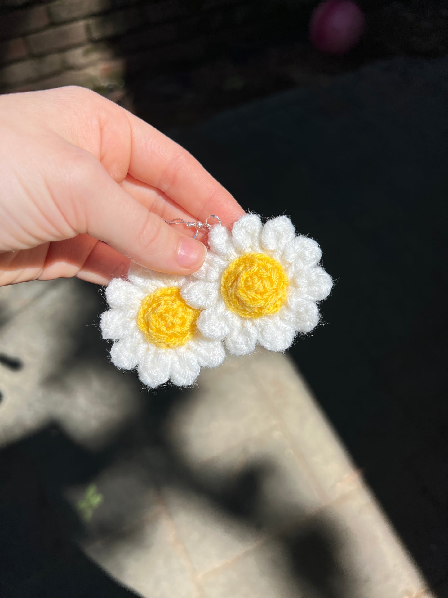 Sun-kissed Daisy Crochet Earrings