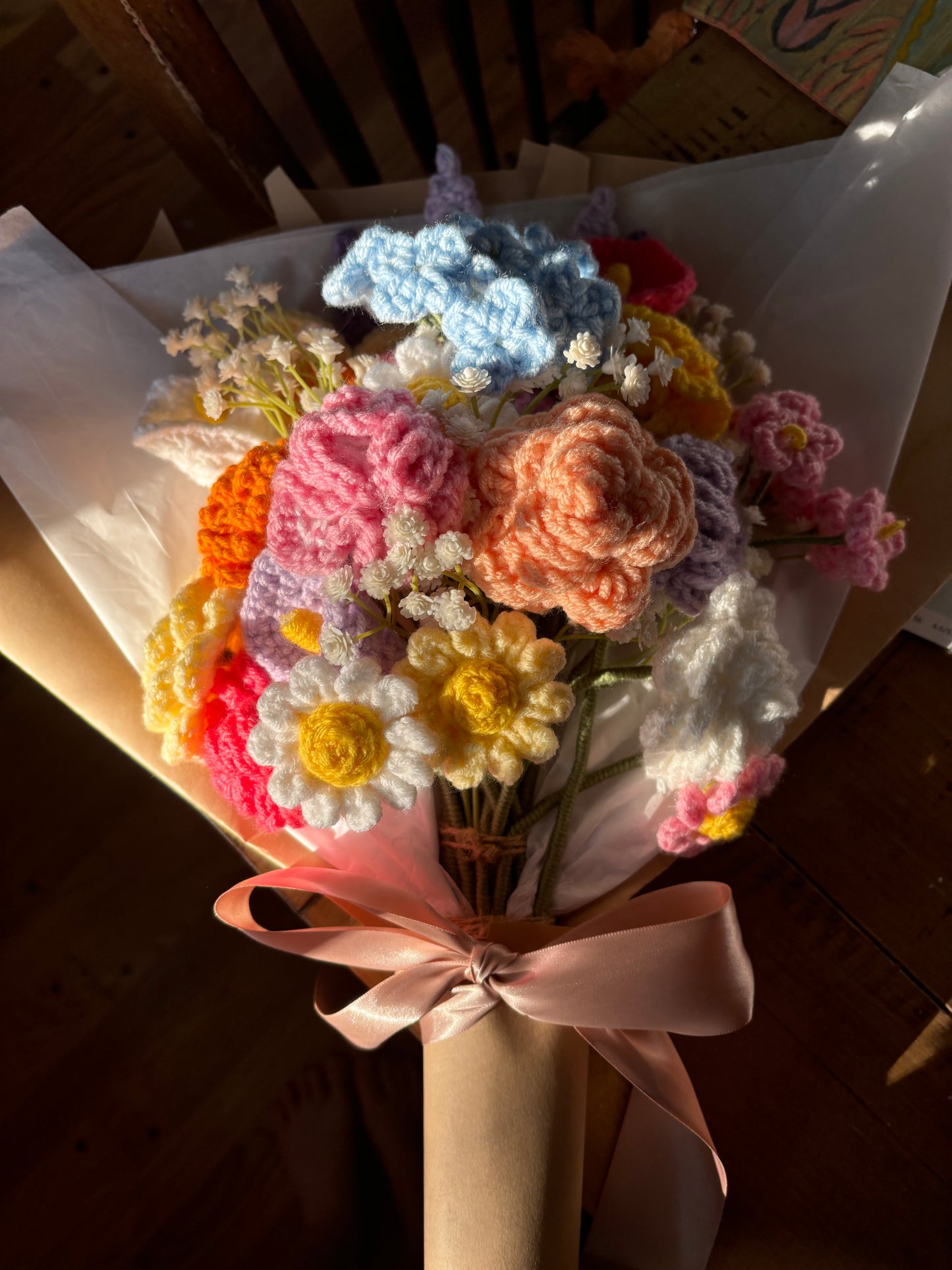 24 Stem Everlasting Crochet Bouquet