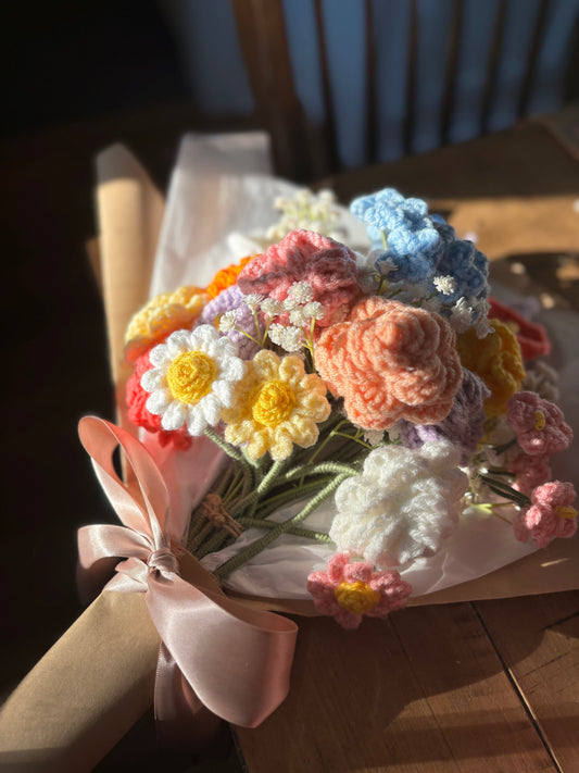 24 Stem Everlasting Crochet Bouquet