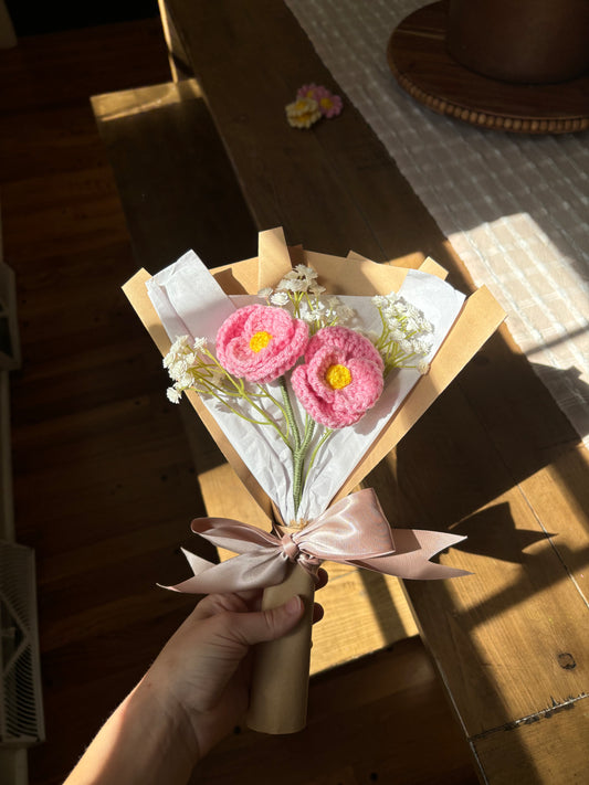 Crochet “August” Poppy  Birth Flower