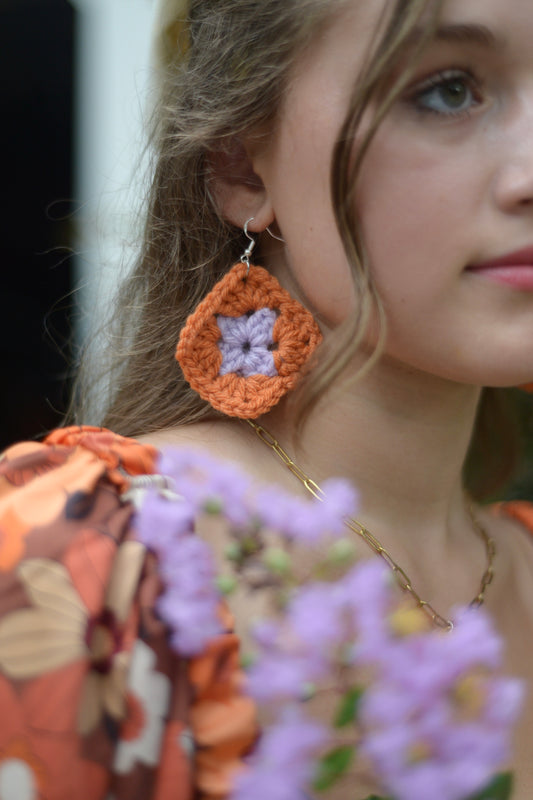 "Cardigan" Crochet Earrings