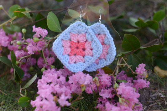 "Lover" Crocheted Earrings