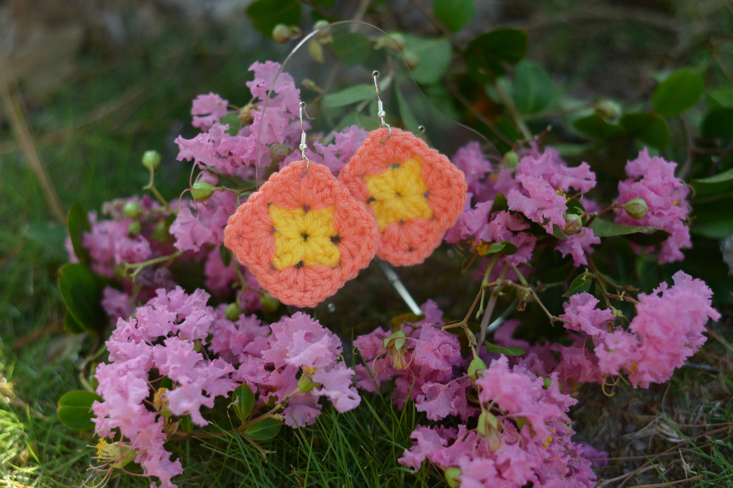 "Afterglow" Crochet Earrings