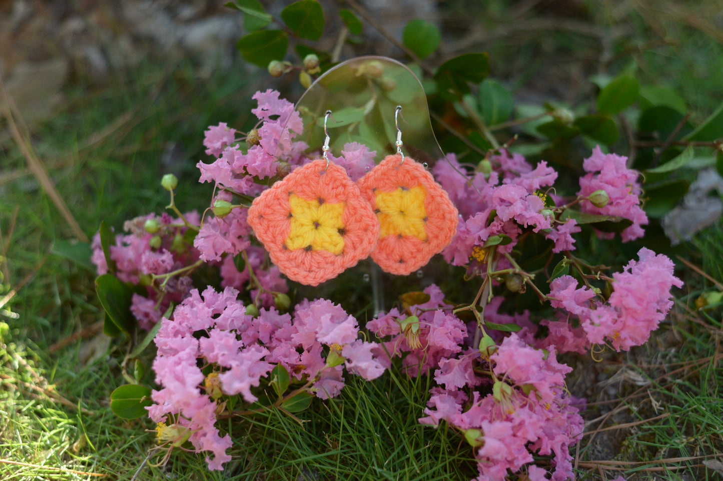 "Afterglow" Crochet Earrings